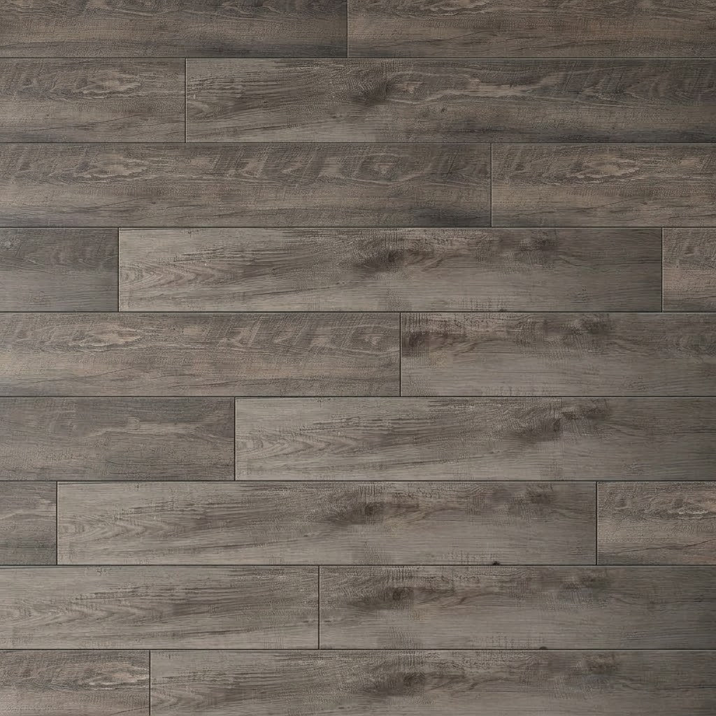 Piso Vinílico SPC Gris Oscuro Satinado 5.5mm